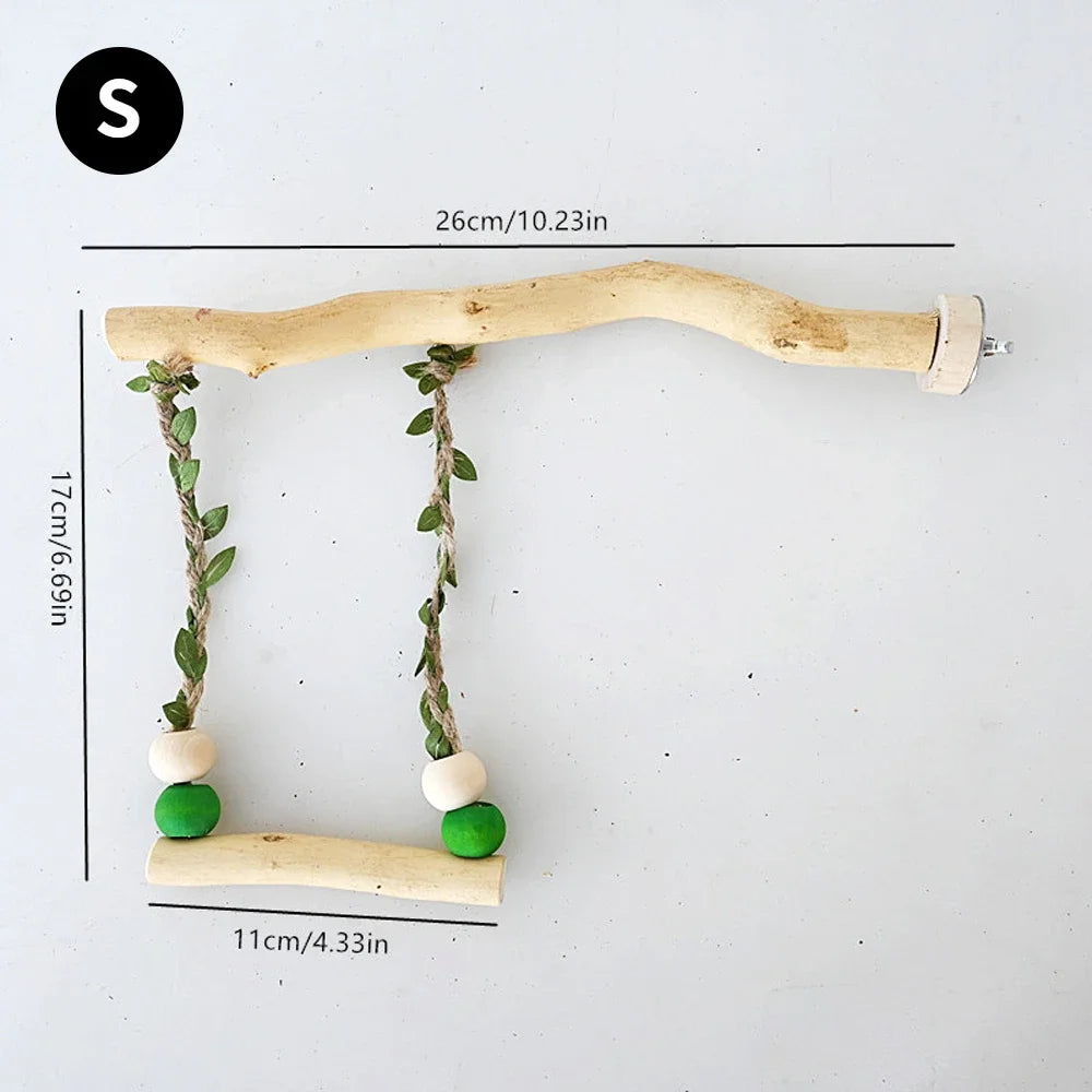 Parrot Stand Pole Double Layer Swing Toy