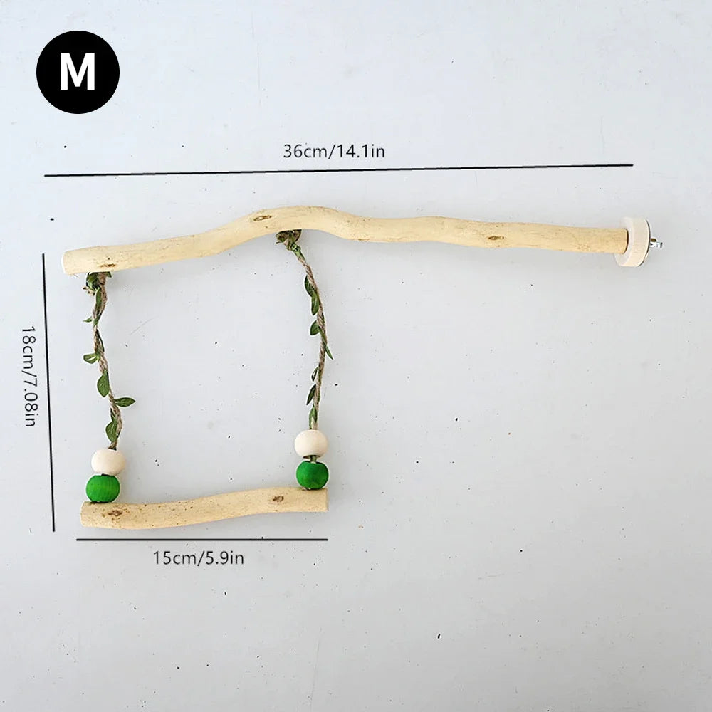 Parrot Stand Pole Double Layer Swing Toy