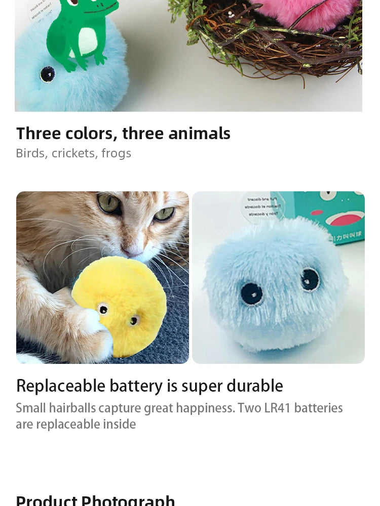 Smart Cat Toys Plush Electric Catnip