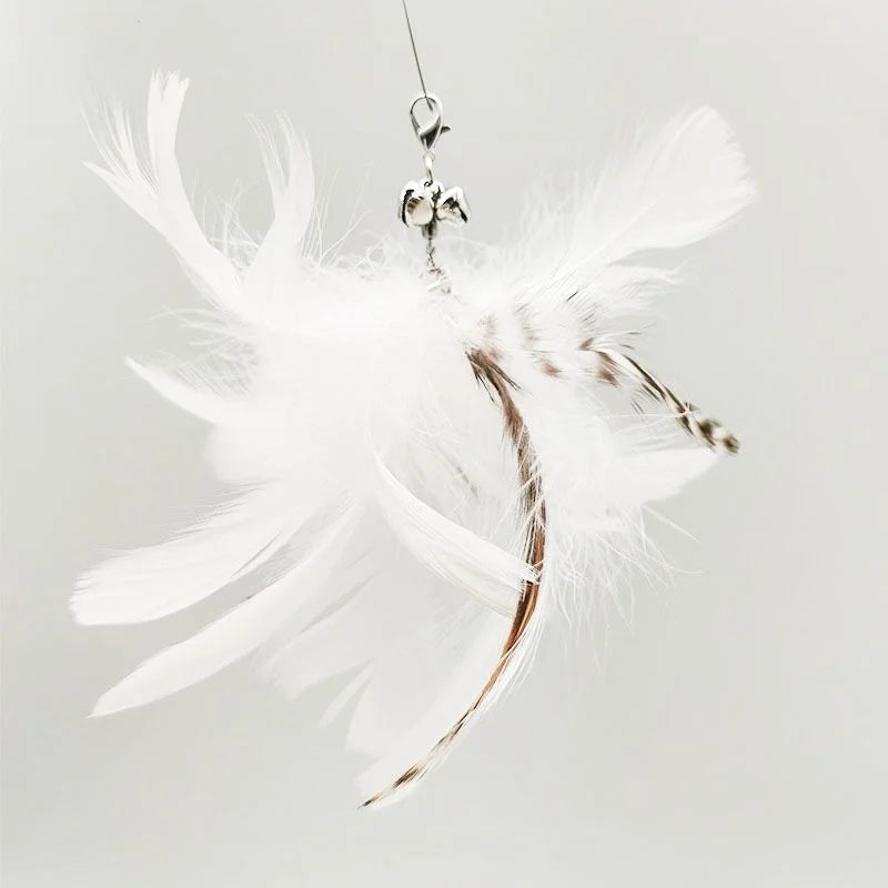 Handfree Bird/Feather Cat Wand with Bell