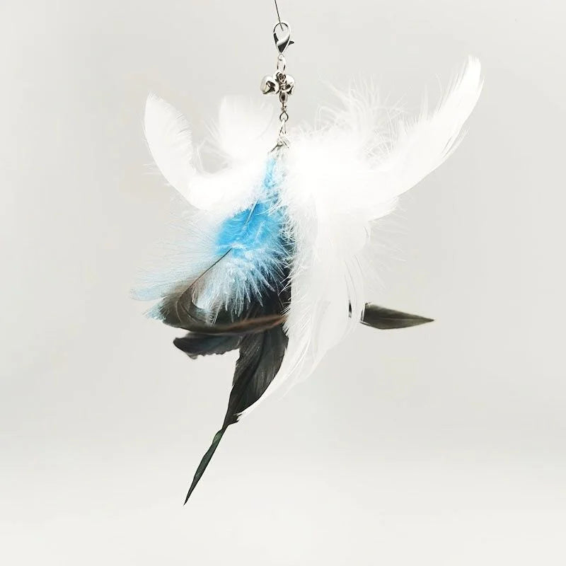 Handfree Bird/Feather Cat Wand with Bell