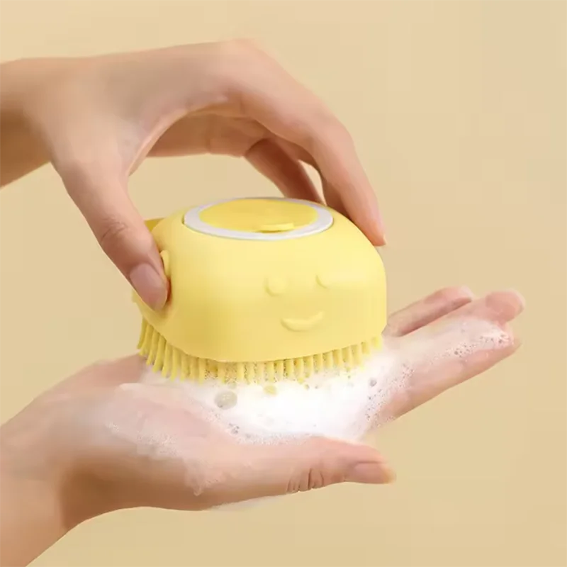 Pet dog silicone bath brush