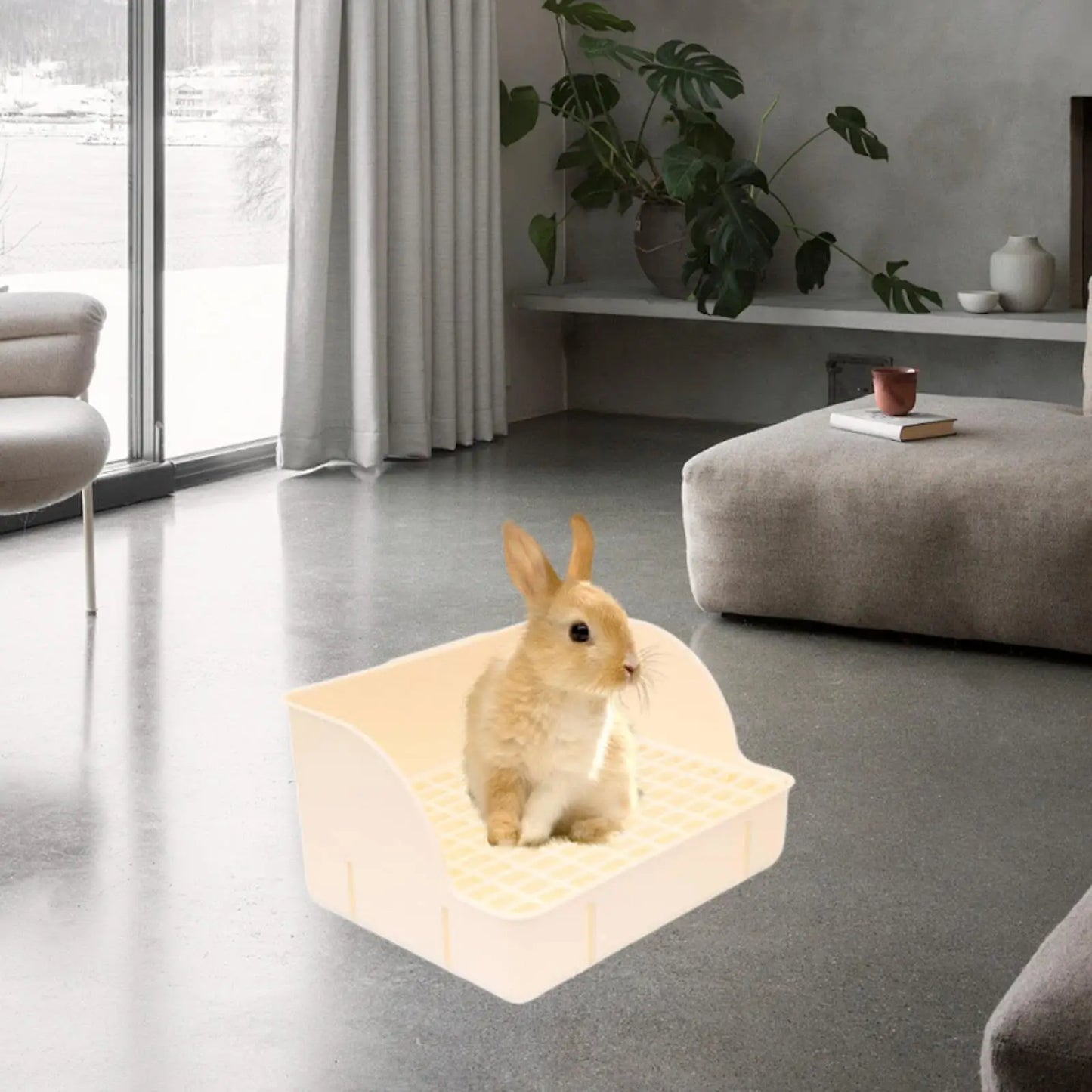 Rabbit Litter Tray Toilet Animal Potty Trainer