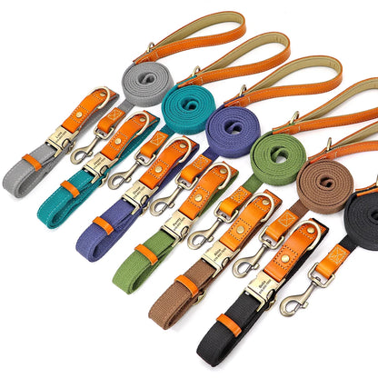 Nylon Custom Dog Puppy Collar Leash Set