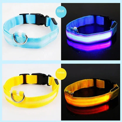 LED Glowing Dog Collar Adjustable Flashing