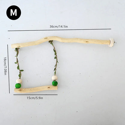 Parrot Stand Pole Double Layer Swing Toy