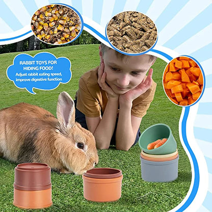 Stacking Cups Toy For Rabbits