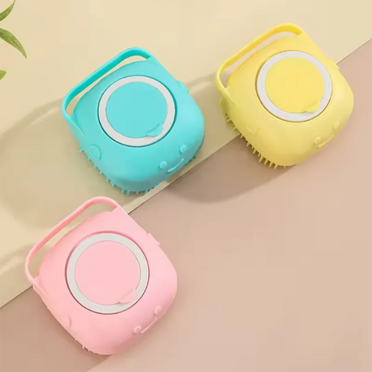 Pet dog silicone bath brush