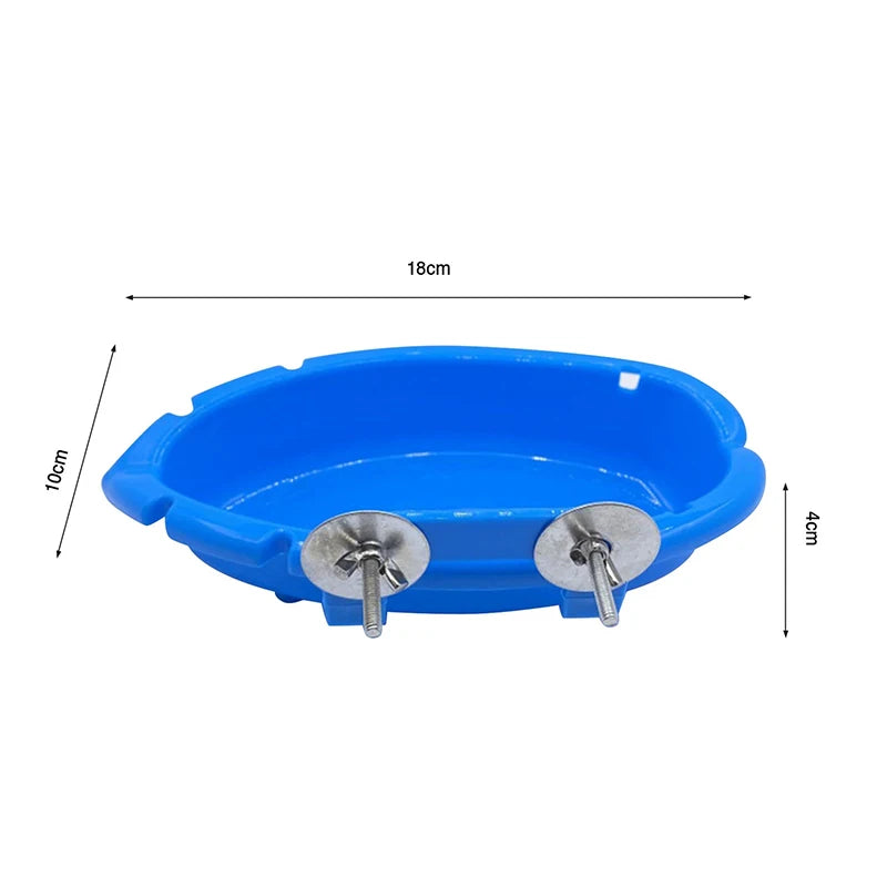 Parrot Food Tray Multifunction Creative Blue