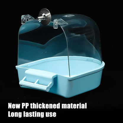Clear Hanging Bird Bath for Cage