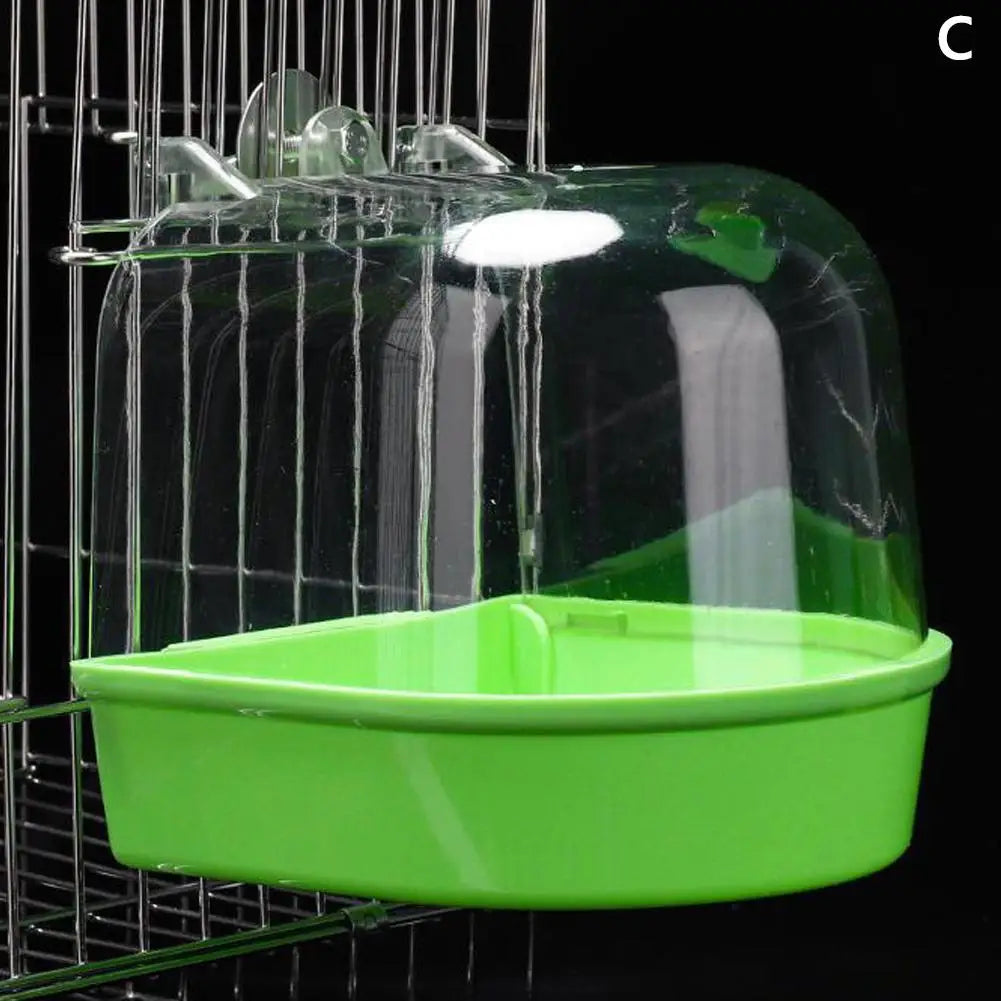 Clear Hanging Bird Bath for Cage