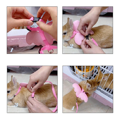 Cute Angel Wing Pet Rabbit Harness