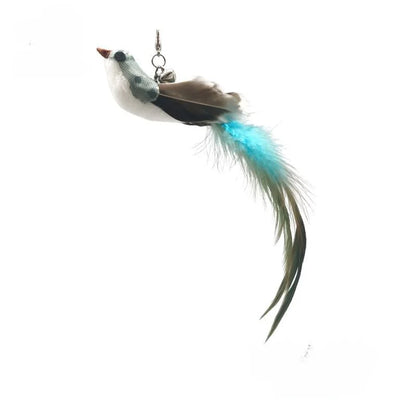Handfree Bird/Feather Cat Wand with Bell