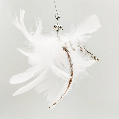 Handfree Bird/Feather Cat Wand with Bell