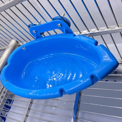 Parrot Food Tray Multifunction Creative Blue