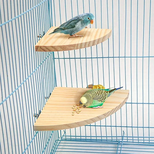 Parrot Bird Wood Perch Stand Platform