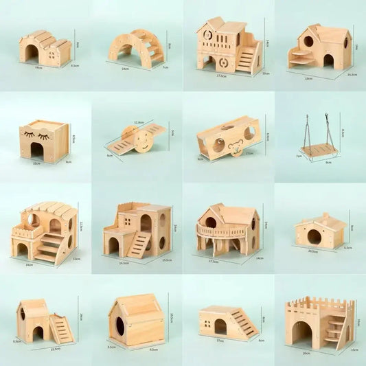 Pet Hamster Toys Wooden Bridge