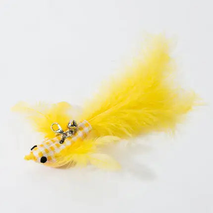 Handfree Bird/Feather Cat Wand with Bell