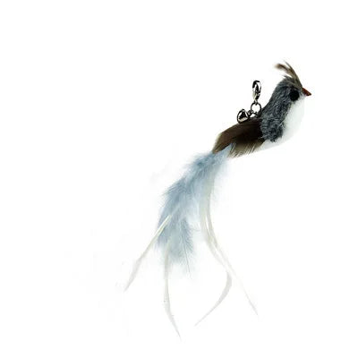 Handfree Bird/Feather Cat Wand with Bell
