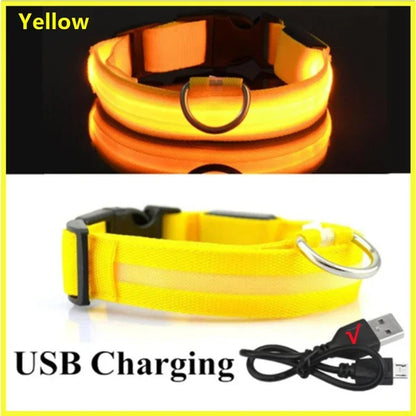LED Glowing Dog Collar Adjustable Flashing
