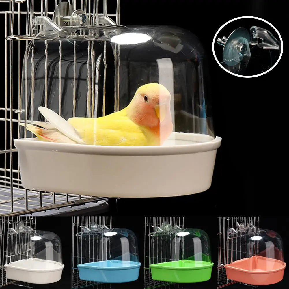 Clear Hanging Bird Bath for Cage