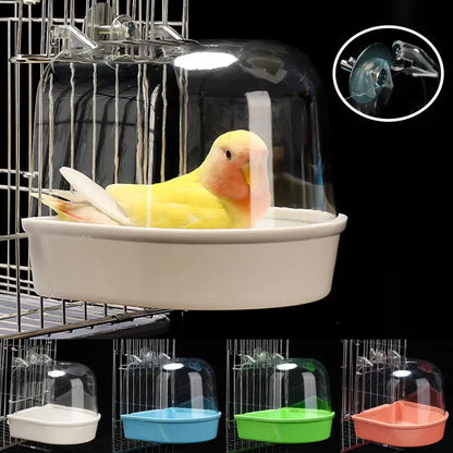Clear Hanging Bird Bath for Cage