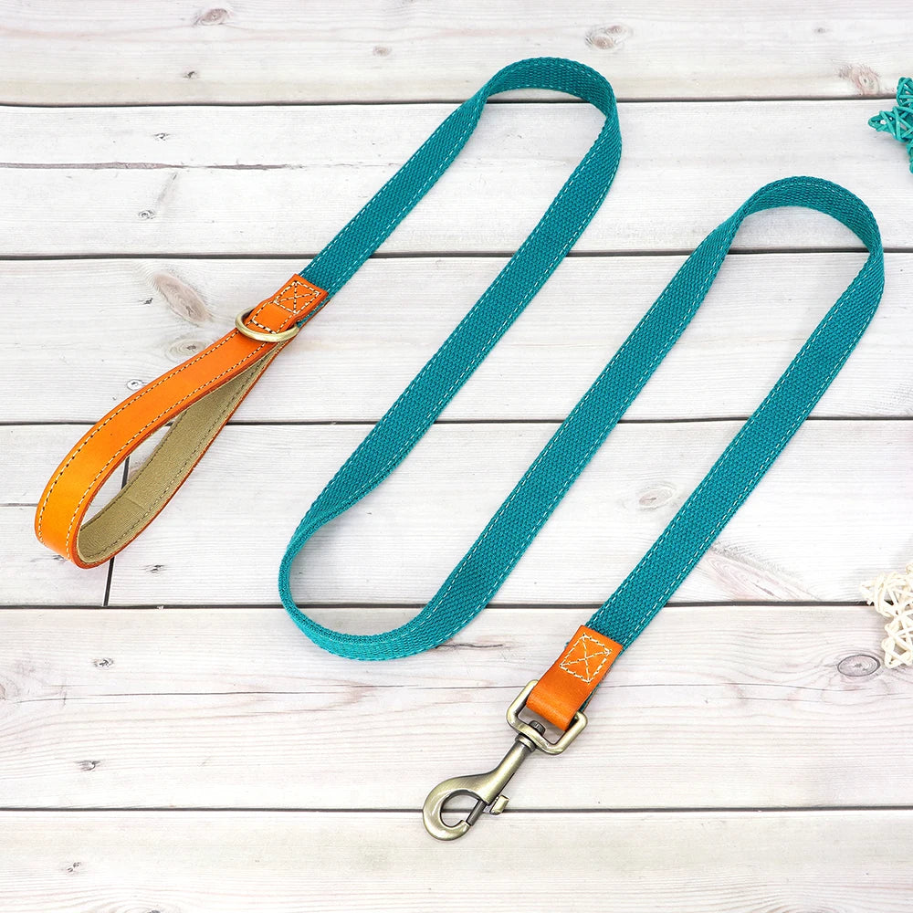 Nylon Custom Dog Puppy Collar Leash Set