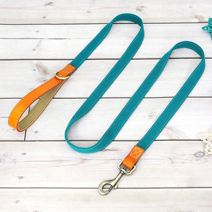 Nylon Custom Dog Puppy Collar Leash Set