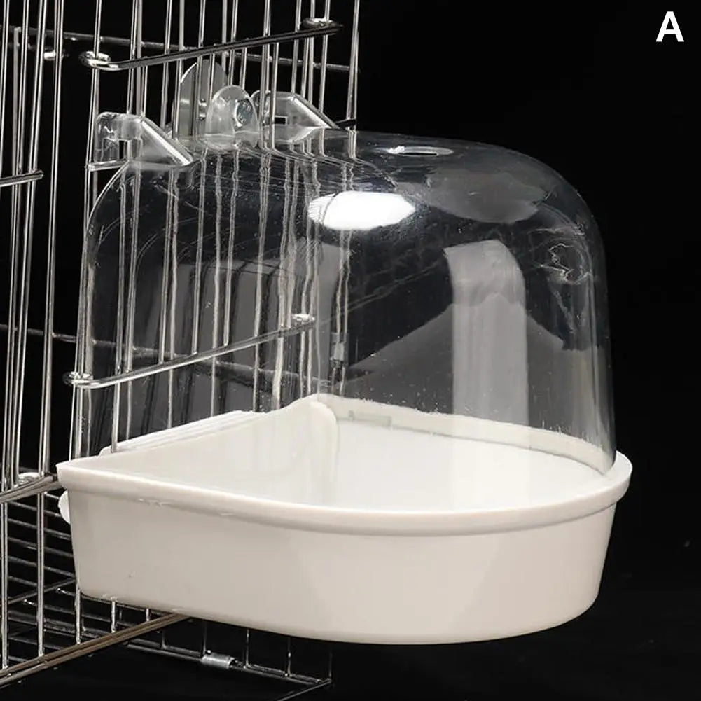 Clear Hanging Bird Bath for Cage