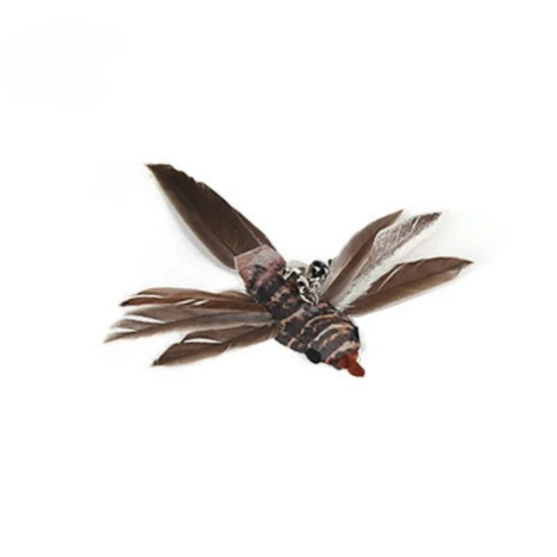 Handfree Bird/Feather Cat Wand with Bell