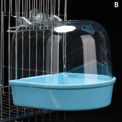 Clear Hanging Bird Bath for Cage