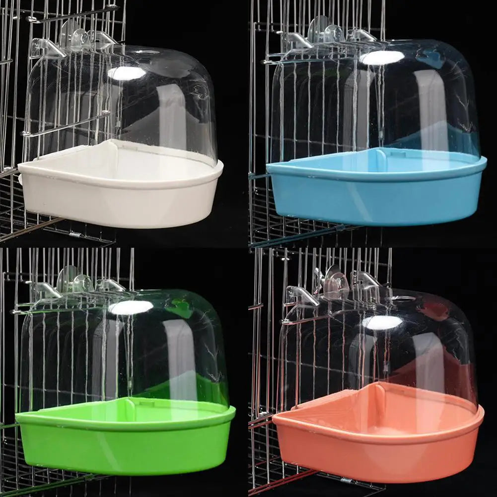 Clear Hanging Bird Bath for Cage