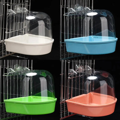 Clear Hanging Bird Bath for Cage