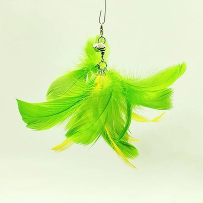 Handfree Bird/Feather Cat Wand with Bell
