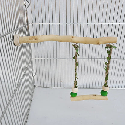 Parrot Stand Pole Double Layer Swing Toy