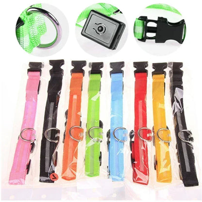 LED Glowing Dog Collar Adjustable Flashing