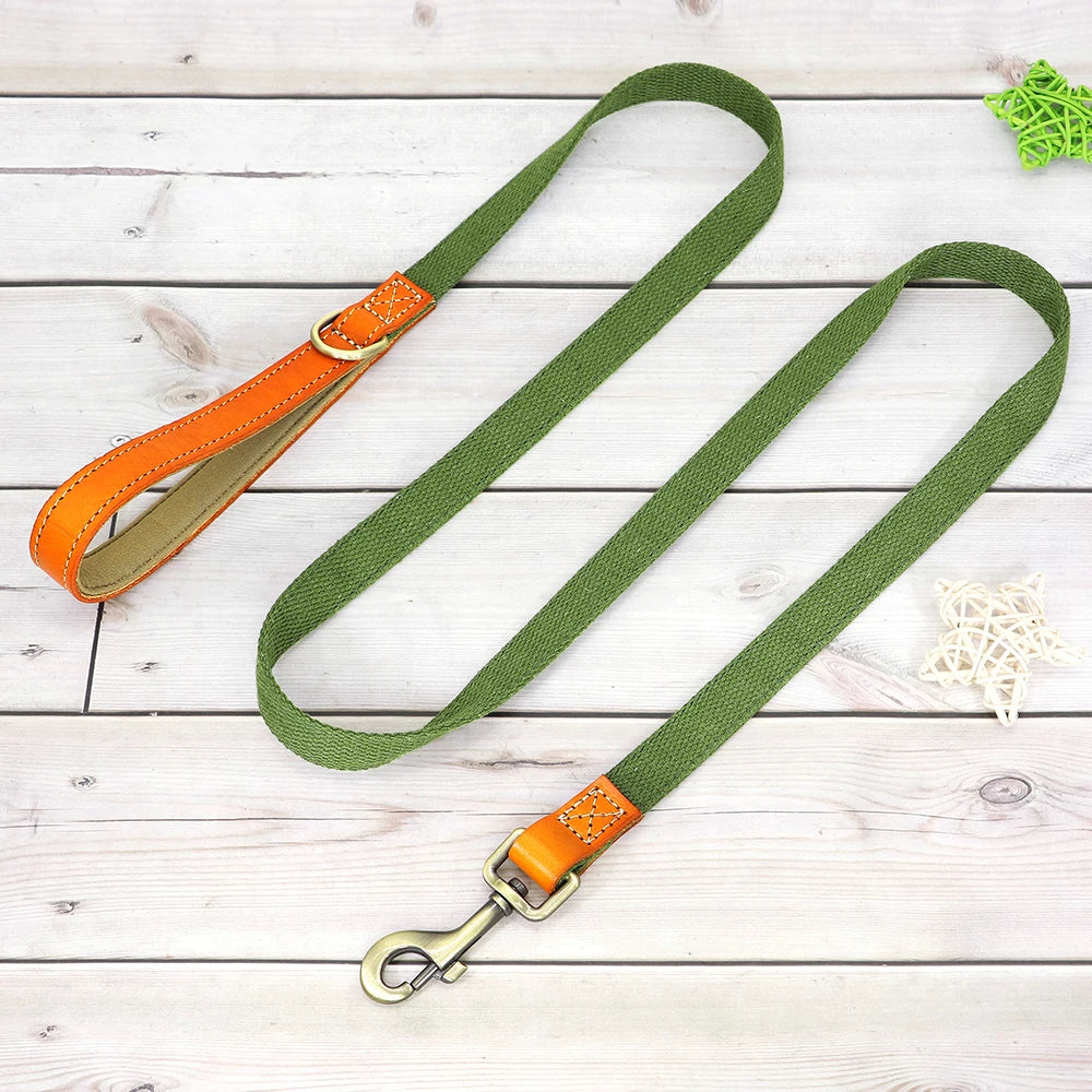 Nylon Custom Dog Puppy Collar Leash Set