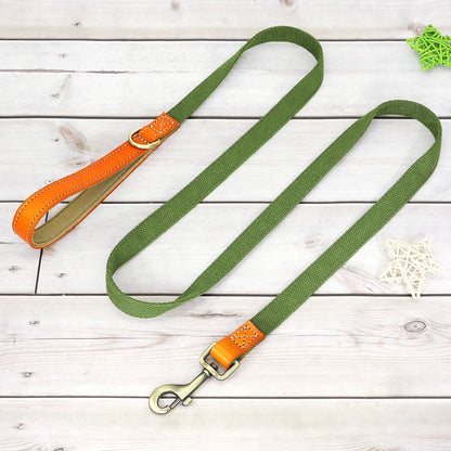 Nylon Custom Dog Puppy Collar Leash Set