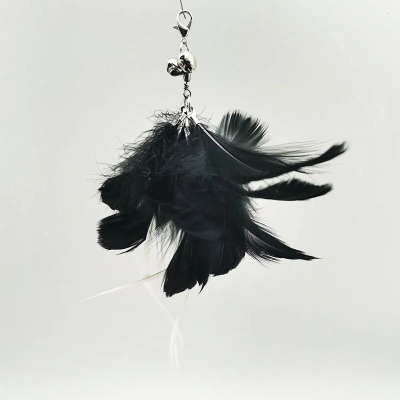 Handfree Bird/Feather Cat Wand with Bell