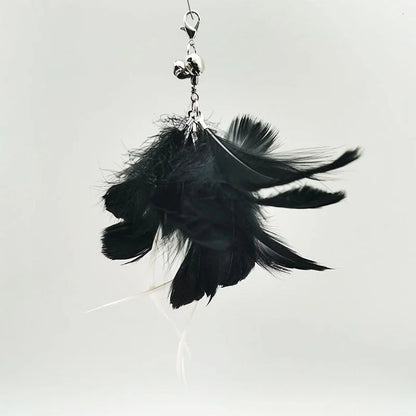 Handfree Bird/Feather Cat Wand with Bell