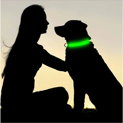 LED Glowing Dog Collar Adjustable Flashing
