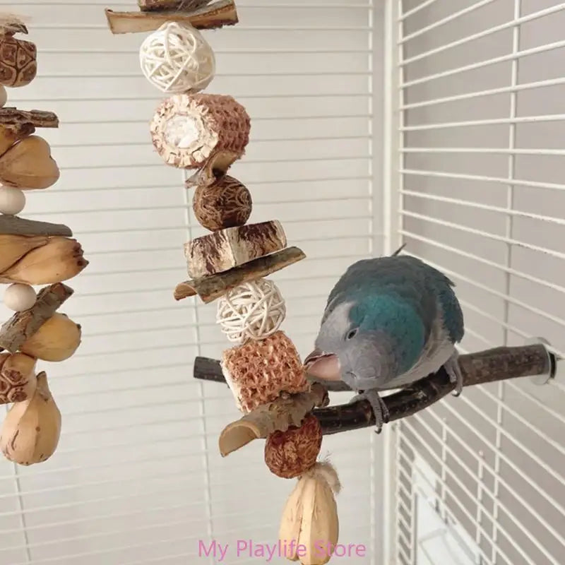 Colorful Block Bird Beak Grinding Toy