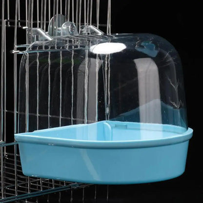 Clear Hanging Bird Bath for Cage