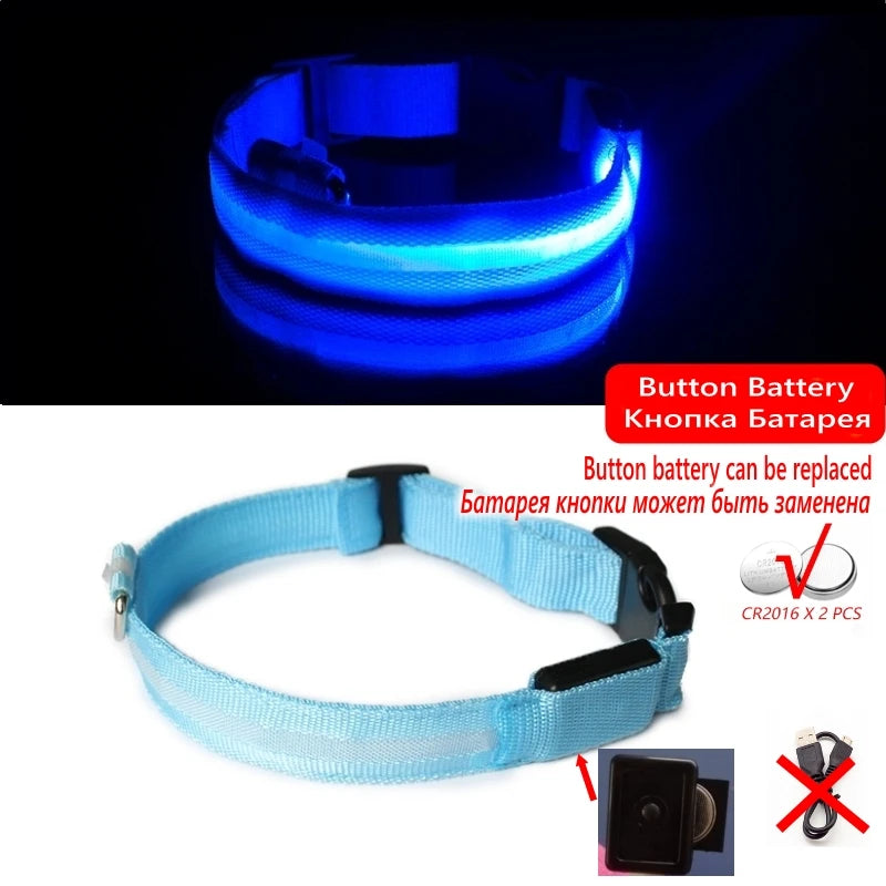 Led Dog Collar Light Anti-lost Collar