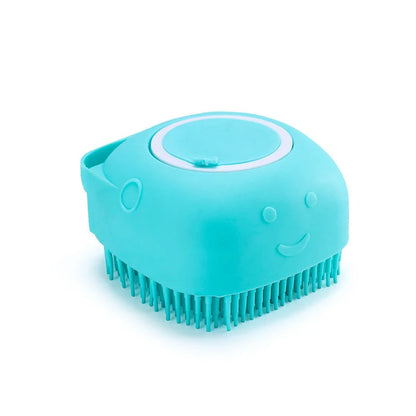 Pet dog silicone bath brush