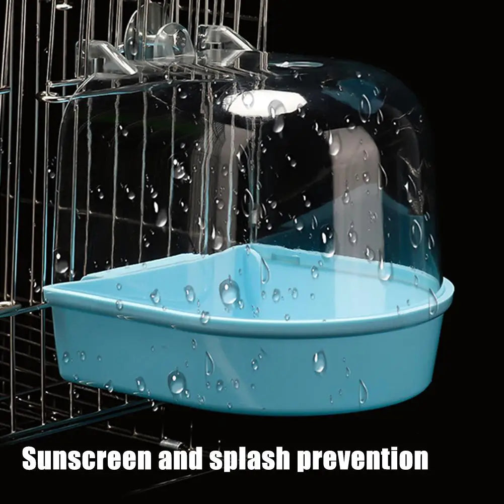 Clear Hanging Bird Bath for Cage