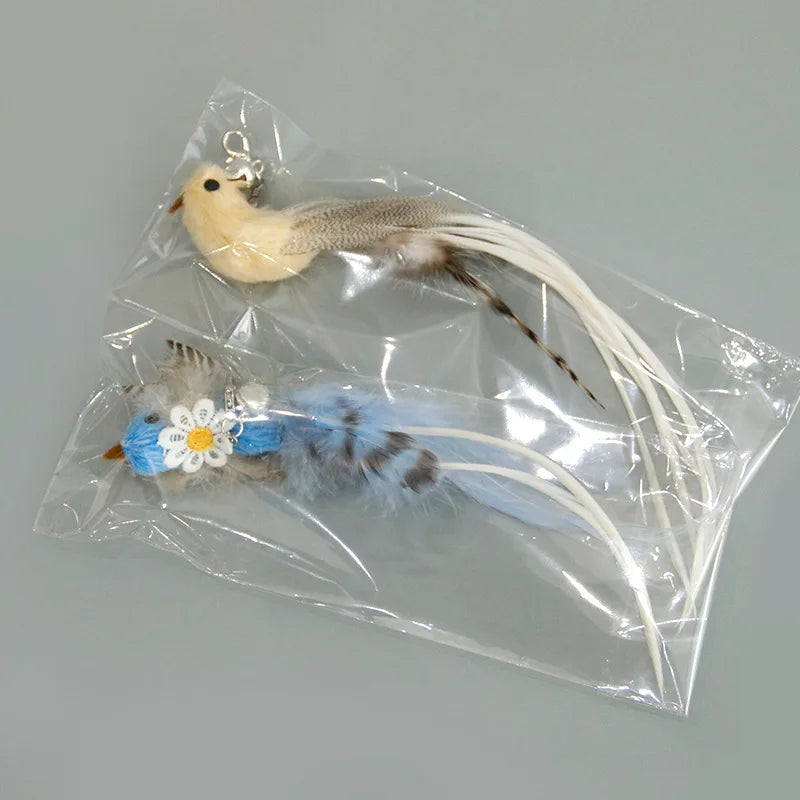 Handfree Bird/Feather Cat Wand with Bell