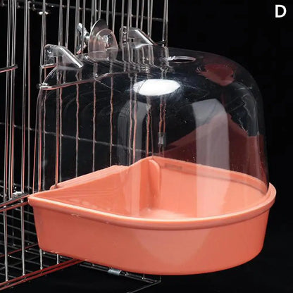 Clear Hanging Bird Bath for Cage