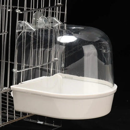 Clear Hanging Bird Bath for Cage