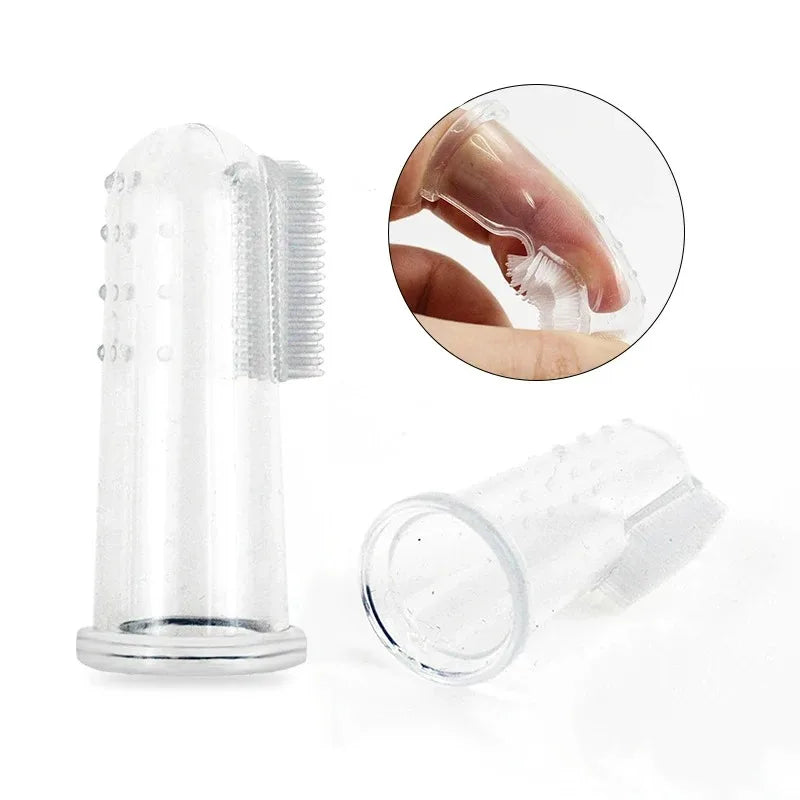 Silicone Fingertips Toothbrushes Cat Dog